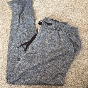 Men's Grey Knit Jogger Pants - Casual Drawstring Sweatpants